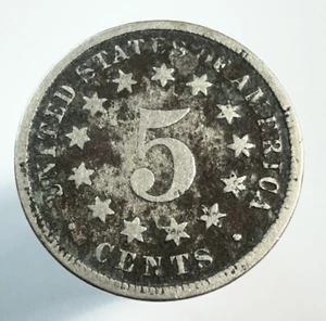 1875 5 Cent Shield Nickel -0106 - Picture 1 of 2