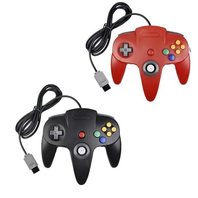 2x Mando con cable compatible con consola de videojuegos joystick Nintendo 64 N64 Foto 1 de 4