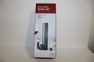 Electric Wine Bottle Opener Set, Vacuum Stopper,Foil Cutter, Pourer, Wine Opener - Picture 1 of 5