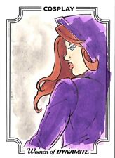 COSPLAY WOMAN OF DYNAMITE SKETCH CARD BY MICHELLE RAYNER B
