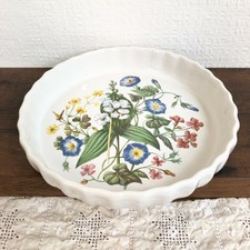 Heron Cross Pottery Flan Piatto | CERAMICA TORTA CROSTATA QUICHE Dish | BOTANICO FLOREALE