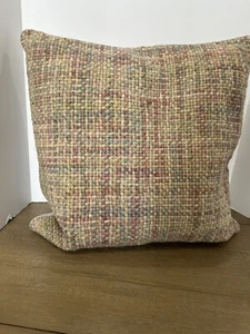Pottery Barn Renly Wool Woven Pillow Multicolor 22” Insert included - Picture 1 of 2
