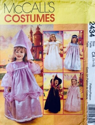 McCalls Sewing Pattern 2434 - Girls Storybook Fairytale Costume Size ½ - 2 UNCUT - Image 1 of 2