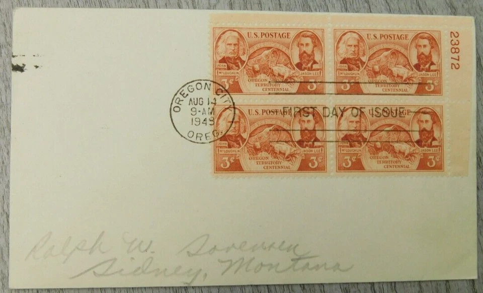 First Day Of Issue Organ Territory Centennial 1948 Vintage Stamp Envelope Cover - Image 1 of 4