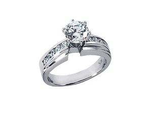 Natural 1.00Ct Round Cut Diamond Engagement Ring Solid 950 Platinum EF VVS - Picture 1 of 3