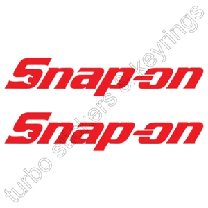 2x SNAP ON TOOLS VINYL STICKER 8 COLOURS CAR TRUCK UTE VAN TOOLBOX 230MM x 44MM - Picture 1 of 2