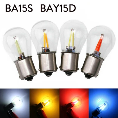 LED Car Turn Signal Reverse Light Backup Bulbs 1156 BA15S 1157 BAY15D 2W 4W Lamp - Image 1 of 4