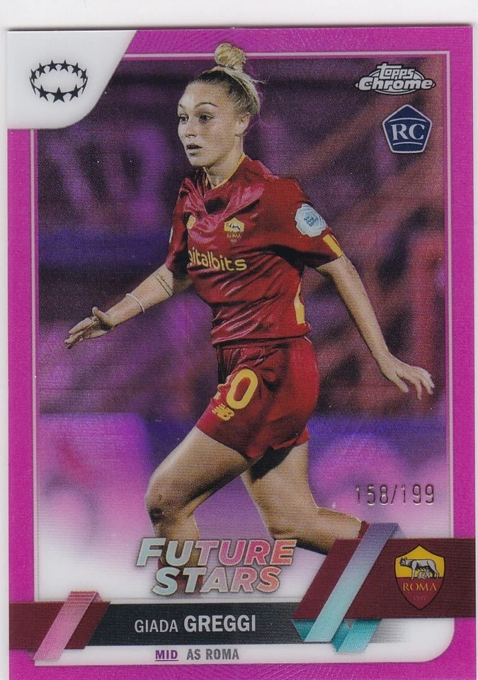 2023 Topps UEFA Women's Champs Pink Prism #32 GIADA GREGGI AS ROMA #158/199 - Image 1 of 1