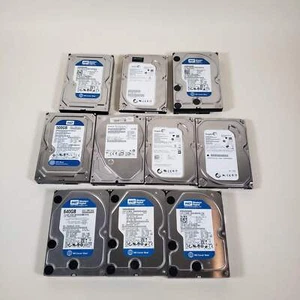 LOT OF 10 3.5" 3x640GB and 5x500GB Mixed SATA HDD - Picture 1 of 5