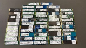 (LOT OF 55) Mixed Tested Good * 256GB M.2 NVMe/SATA SSD Solid State Drives - Picture 1 of 3