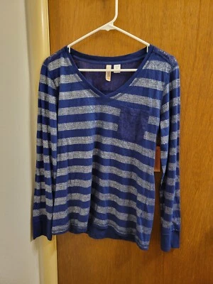 Blusa Top Camisa Route 66 Mujer Mediana M Rayas Nueva Con Etiquetas Foto 1 de 4