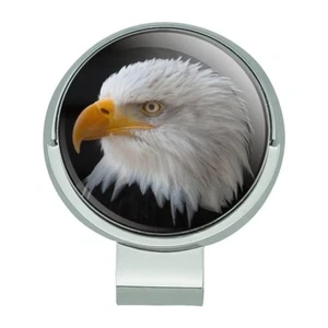 Stoic Bald Eagle Golf Hat Clip With Magnetic Ball Marker - Picture 1 of 6