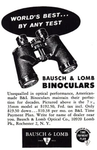 1957 Bausch & Lomb Binoculars: Worlds Best by Any Test Vintage Print Ad - Picture 1 of 1