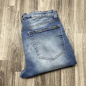 EDDIE BAUER Slim Straight Mid Rise Medium Wash Blue Denim Jeans Girl's Size 16 - Picture 1 of 12