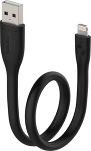 Comsol 25cm Apple Lightning to USB Cable - Silicone Black - Picture 1 of 1