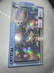 Crystal Phone Case Floral For iPhone 13 Or 14 - Unused In Box - Spring Summer - Zdjęcie 1 z 2