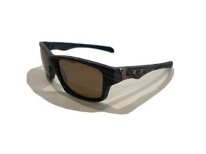 Oakley Jupiter Squared Polarized Sunglasses Woodgrain Scratched Lens