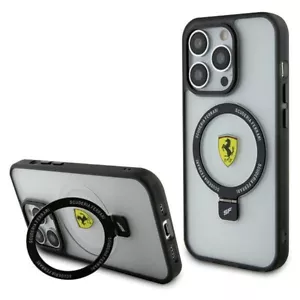 Case For iPhone 15 Pro Max Ferrari Adjustable Magsafe Compatible Logo Matte Dark - Picture 1 of 8