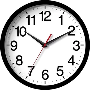 Wall Clock Silent Non-Ticking Modern Clock Battery Operated 8 Inch Small Classic - Picture 1 of 8
