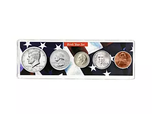 2014 Birth Year Coin Set in American Flag Holder - 5 Coin Set - Picture 1 of 2