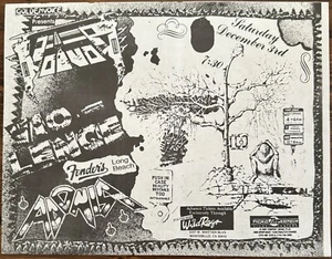 Voi Vod - Violence - Vintage Original Thrash Metal Flyer. 1988 A4 Size. - Picture 1 of 2
