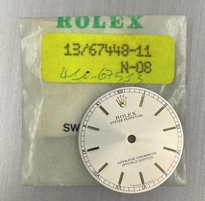 Original Dial Rolex No Date Size 24mm Silver, Yellow Index - Quadrante cal 2130 - Imagen 1 de 3