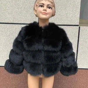 Children's Fur Jacket Real Fox Fur for Girls and Boys Aged 1-13 Years Old Kids - Picture 1 of 40