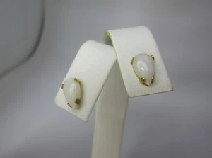 Opal Studs Gold Natural Pierced Earrings 2.0 ctw 14k Solid Gold October E182 - Picture 1 of 7