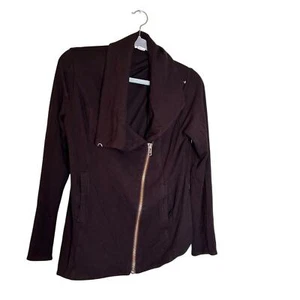 Helmut Lang Black Moto Jacket Soft Modal Size Medium - Picture 1 of 5