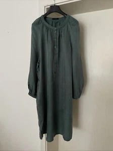 Kleid Damen von OUI, NEU, Gr. 46 mit Taschen und Gürtel, Dunkelgrün - Bild 1 von 7