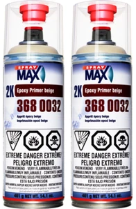 2 PACK 3680032 - USC SprayMax 2K Beige Epoxy Primer Aerosol - 2 cans Spray Max - Picture 1 of 1