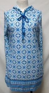 Aqua et Sol knit dress hooded swim cover up Pockets blue Size Sz Small Sm S - Picture 1 of 14