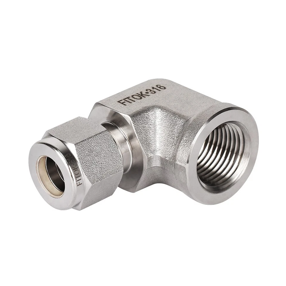 FITOK 1/2 in OD x 1/2 Female NPT Elbow 316 Stainless Steel Compression Fitting - Image 1 of 1