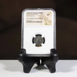 Imperio Romano de Occidente Graciano, AD 367-383 NGC XF ***Rev Tye's Stache*** #2316 - Imagen 1 de 4