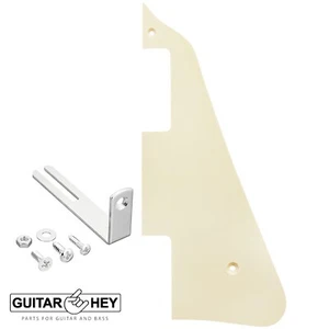 NEW 1-Ply Pickguard For Gibson Les Paul Standard Style w/ Bracket - CREAM - Picture 1 of 3