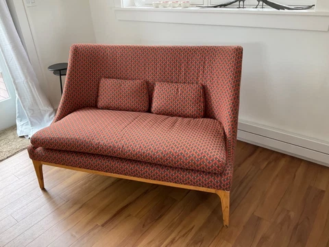 Lawrence Peabody for Richardson Nemschoff Mid Century Walnut Settee Cover
