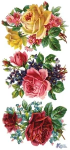 VIOLETTE STICKER - VALERIE ROSES - 8" x 3 3/4" (20cm x 9cm) - Picture 1 of 1