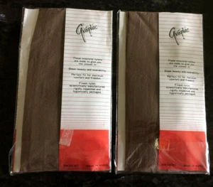 2 PAIR Brown (Mont Blanc) Nylon Pantyhose - Size Small/Med - NEW! - Picture 1 of 4