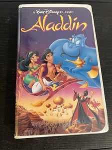 Walt Disney Classic Aladdin Black Diamond VHS Tape #1662 Print Date 8-10-93 - Picture 1 of 3