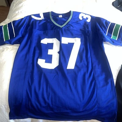 Camiseta Shaun Alexander Auténtica Firmada Azul XL Beckett Autenticada  Foto 1 de 4