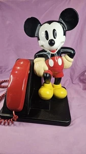 Vtg Mickey Mouse Telephone AT&T Disney Display Large 14" Push Button 90s WORKS  - Picture 1 of 20