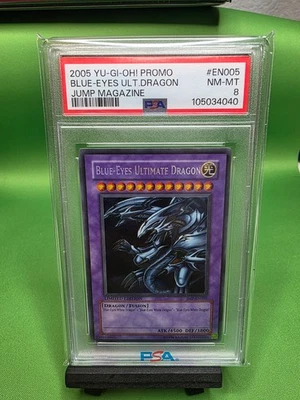 Blue-Eyes Ultimate Dragon JMP-EN005 Shonen Jump Magazine Promo PSA 8 - Image 1 of 2