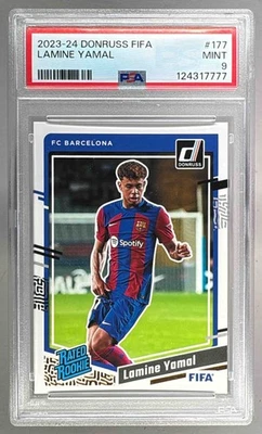 124317777 Lamine Yamal 2023 Panini Donruss No177 рейтинг дебютант RC PSA 9 - Изображение 1 из 3