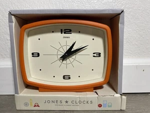 RELOJES JONES Película Reloj Escritorio Diseño Retro Diseño Rectangular Naranja Película Abrigo - Imagen 1 de 7