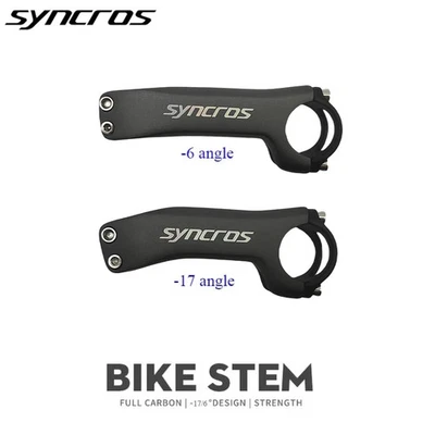 Angle -6 / -17 Degree Carbon Road Mountain Bike Stems Bicycle Stem Handlebar - Image 1 of 4