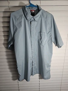 The North Face Short Sleeve Checkered Button Down Casual Shirt Men's Sz L - Picture 1 of 7