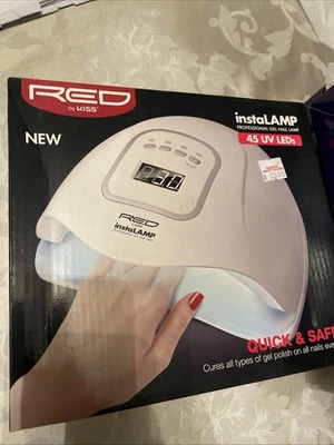 Red by Kiss instaLAMP 4 timers Professional Gel Nail Lamp 45 UV LEDs - Image 1 of 4
