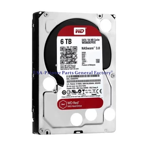 Fits For WD60EFRX WD Red 3.5" 6TB NAS ware 3.0 68L0BN1 68MYMN1 SATA 64MB HDD - Picture 1 of 3