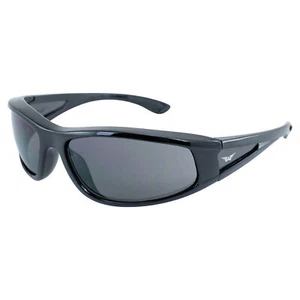 Global Vision Integrity 2 Z87.1+ ANSI Safety Sunglasses Black Frames + Smoke - Picture 1 of 8
