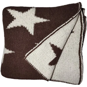 Tiddliwinks Brown Beige Star Baby Blanket Unisex Chenille Soft Security Lovey - Picture 1 of 4